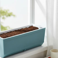 Low Maintenance Self Watering Pot Lightweight and Long-Lasting Self Watering Planter Modern Design Plastic Flower Pot Drainage Holes for Beginners, Balcony, Windowsill, Office