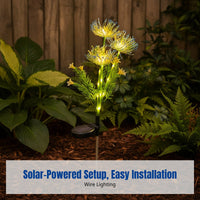 Outdoor Waterproof LED Solar Stake Light, Simulated Spider Lily Flower, Garden Decorative Light