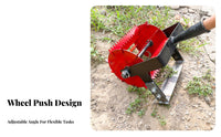 Wheeled Push Hoe Multifunctional Rolling Garden Weeder head Manual Soil Cultivator head for Gardeners, Homeowners, Farm, Vegetable Plot, Yard