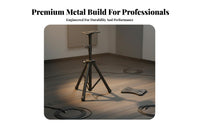 Heavy Duty Tripod Speaker Stand Professional Grade Floor Speaker Stand Sturdy and Stable Metal Audio Tripod Non-Slip Feet for Event Organizers, Home Theater Enthusiasts, Live Performance, Events, Studio, Conference Room