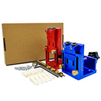 15-Degree Pocket Hole Jig with 9mm Drill Bit, Adjustable Woodworking Tool