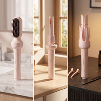Multi-Styler Multipurpose Curler with Interchangeable Versatile Hair Straightener with Brush for Home