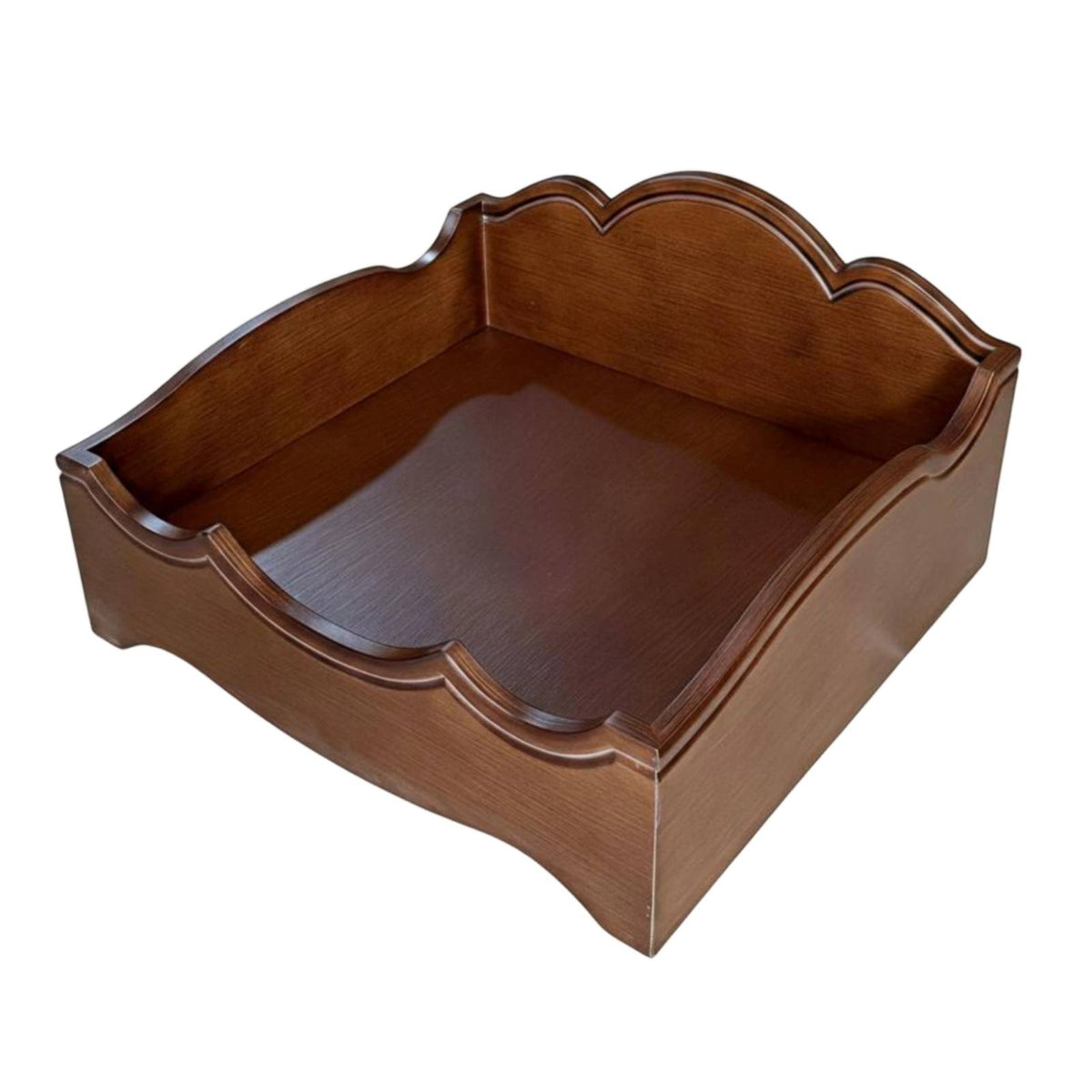 Solid Wood Dog Bed Rustic Design Moisture-Proof Pet Bed Space-Saving for Indoor