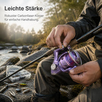 Haodun SE800S Ultralight Carbon Spinning Reel for Stream Lure Fishing
