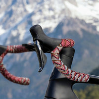 2 Pieces Anti-Slip Woven Handlebar Tape Sweat-Absorbing Braided Bar Tape Breathable Handlebar Wrap with End Plugs Cushioned for Commuters, Road Bikes, Long Rides