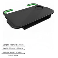 Multi Functional Steering Wheel Table Space Saving Car Laptop Tray Sturdy ABS for Commute, Road Trip, Travel