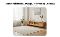 Minimalist Design Solid Wood TV Cabinet Long-Lasting Cherry Wood Media Console Multi-Use TV Stand Cabinet Large Storage for Apartment Dwellers, Homeowners, Families, Den, Bedroom, Home Office