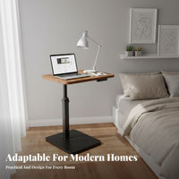 MovableShaped End Table Moveable C-Shaped Adjustable Stand Multi-Functional Home Furniture Space-Saving for Apartment Dwellers, Students, Distant Workers, Living Room, Bedroom, Next to Couch, Small Areas