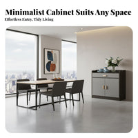 Dining Room Storage Cabinet Multifunctional Sideboard Buffet Cabinet Large Capacity Organization Furniture Raised Countertop Fence Elevated Base Suitable for Apartment Dwellers Renters Hallway Kitchen Dining Room