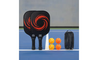 2 Pieces Fiberglass Pickleball Set with Balls 16mm Pickleball Paddles Textured Grip Rackets USAPA Approved for Adults, Beginners, Match Play, Training