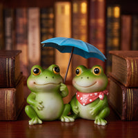 Miniature Frog Figurine Adorable Frog Statue Charming Miniature animal Statue for Shelf