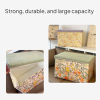 Foldable Storage Box with Lid, Large Capacity Organizer