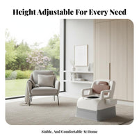 Bedside Potty Chair With Armrests Portable Toilet Sturdy and Stable Easy to Clean for Seniors, Indoor, Bathroom