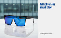 Punk Style Sunglasses, Oversized Square Frame, Outdoor Cycling, Unisex