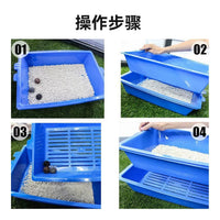 Open Cat Litter Box with Sifting Screen
