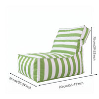 Lounge Chair Beanbag Sun-Resistant Relaxation Seat Chair Cushioned Beach Lounger for Patio, Garden