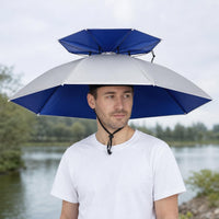 Hands-Free Umbrella Hat for Fishing, Outdoor Activities, Tea Picking, and Sun Protection - Foldable Large Size