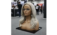 Mannequin Head Bust Realistic Mannequin Head with Hair Skin-Tone for Salons, Shop Displays
