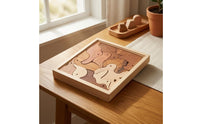 Wooden Puzzle Assembly Matching Grid Smooth Edges Wooden Matching Toy for Preschoolers, Children, Home Education, Classroom
