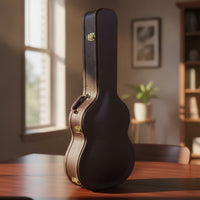 Hard Guitar Case Vintage Hard-Cover Guitar Case Heavy-Duty for Traveling Artists, Guitarists