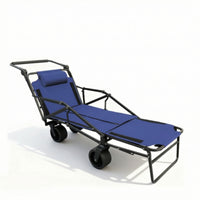All Terrain Cart with Adjustable Backrest Heavy Duty Reclining Cart Easy to Store Folding Wagon Compact for Campers, Outdoor Enthusiasts, Camping, Picnics, Beach