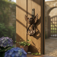 Cast Iron Owl Door Knocker Ornate Owl Door Knocker Long-Lasting