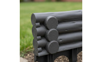 Easy Assembly Plastic Garden Fence Weather Resistant Faux Wood Lawn Edging Log Pile Design Garden Edging for Gardeners, DIY Enthusiasts, Vegetable Plot, Pathway, Patio
