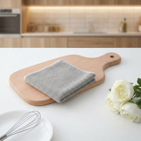 Corn Kernel Microfibre Cloth, Gray Fine Cleaning Cloths for Kitchen, High Absorbency Reusable Towel