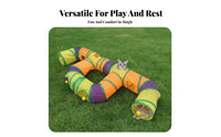 Foldable Cat Tunnel Foldable Play Tunnel Easy to Clean Interactive Play Tube for Kittens, Small Animals, Outdoor, Travel
