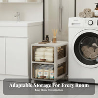 Slim Storage Tower Space-Saving Slim Rolling Cart Multitier for Narrow Spaces