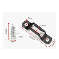 Dual-Function Connector 5 Mm Hole Arched-Handle Connector Labeled Measurements