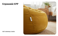 Comfortable Bean Bag Chair Supportive Backrest Bean Bag Sofa Collapse-Resistant Soft Seating Skin-Friendly for Adults, Students, Teens, Bedroom, Balcony, Living Room, Reading Nook