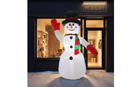 Giant Inflatable Snowman with Top Hat Easy to Inflate Christmas Inflatable Snowman Sturdy Lawn Decoration Stable for Families, Garden