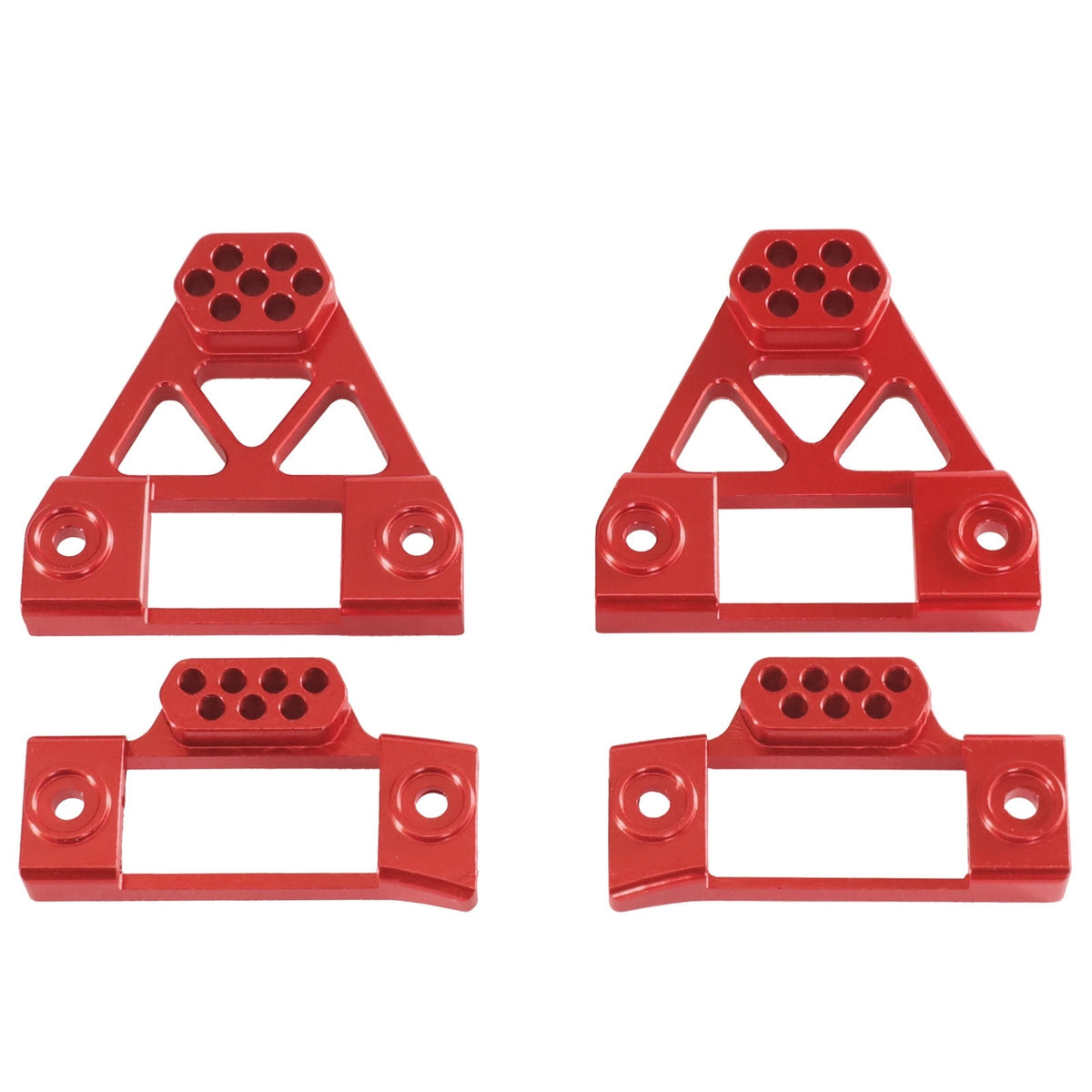 4 Pieces Shock Mount :12 Scale Shock Absorb Bracket Rigid Damper System Mount for RC Builders