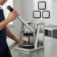 Interchangeable Blades Mesh Blade Cutter Angled Lever Handle Wall-Mounted Vegetable Strip Cutter