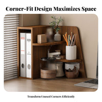 Corner storage rack Space Saving Storage Rack Tiered Design for Study Room, Bedroom