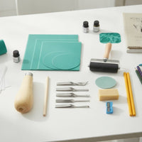 Stamp Carving Kit Handmade Linocut Kit Compact for Home, School, Artists