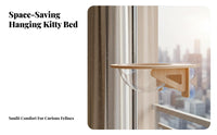 Drillwithout-Drill Installation Window-Mounted Feline Capsule Space-Saving Feline Window Perch 360-Degree View Pet Furniture Sunbathing Area for Window Glass, Balcony, Glass Doors, Living Room