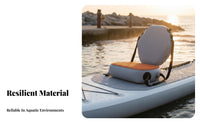 Inflatable Kayak Seat Wear-Resistant Inflatable Fishing Boat Seat Detachable Paddle Boat Rear Rest Waterproof Adjustable Straps