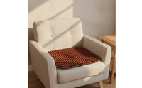 Ventilated Beaded Seat Cushion Cooling Wood Beaded Seat Cushion Anti-Slip Cool for Drivers, Office Workers