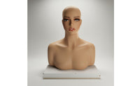 Mannequin Head with Shoulders Photography Prop Jewelry Display Manikin bust  Realistic Hair Hairpiece Display Head for Shop Window