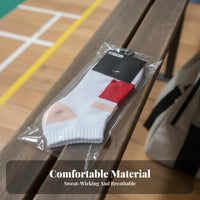 Low Cut Sports Socks Sweat-Absorbent Sport Socks Breathable Footwear Accessory for Athletes, Runners, Badminton, Workout, Outdoor Activities