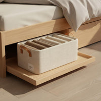 Space Saving Pants Organizer Container With Handles Wardrobe Shelf Bin Easy to Clean Closet Storage Bin Washable for Shelves
