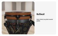 Beginner Friendly Tunable Djembe Ready to Play Hand Drum Rich Resonant Tone Percussion Instrument Ethnic Design for Beginners, Music Students, Musicians, Jam Sessions, Acoustic Performances, Live Performance, Home