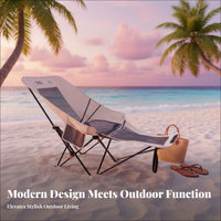 Foldable Design Highrear Reclining Camp Chair Includes Carrying Bag Highrear Camp Chair with drink Holder Stable Frame Portable Seating sturdy Duty for Campers, Anglers, Adults, Camping, Fishing, Picnics, spineyard