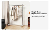 Heavy Duty Single Clothing Rack Stable Base Clothes Stand Minimalist Design Storage Furniture Space-Saving for Retail Stor Owners, Fashion Designers, Apartment Dwellers, Dressing Room, Walk-in Closet, Bedroom, Entryway