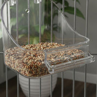 Removable Bird Food Bowl Easy to Clean Enclosure Mounted Food Bowl 2 in 1 Small Pet Bath Tub Multi Use