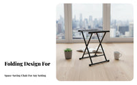 Foldable Design Collapsible Frame Stool Compact Collapsible Frame Webbed Stool Sturdy Folding Seat Quick Setup for Anglers, Travelers, Fishing, Outdoors, Camping, Hiking