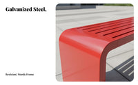 Colorful Slatted Bench Rustresistant Slatted Outdoor Bench Comfortable Support Bracing Garden Seating for Families, Property Managers