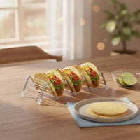Taco Shell Holder Vertical V-Shaped Taco Holder Tortilla Shell Rack Reusable Open-Design for Home Cooks, Kitchen, Baking
